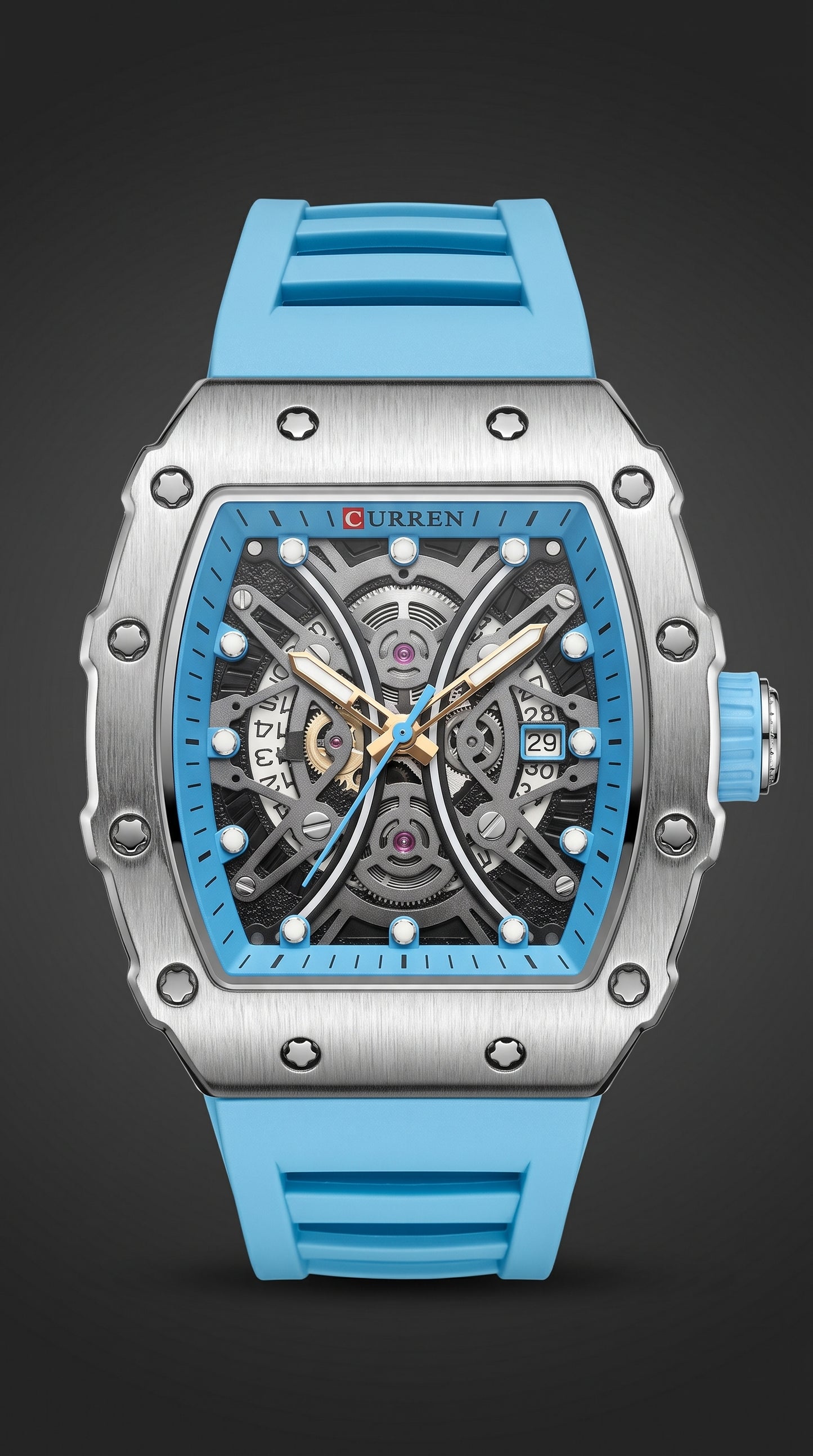 CURREN 8438 Men's Sport Watch – Luminous Dial, Quartz Movement & 3ATM Water Resistance