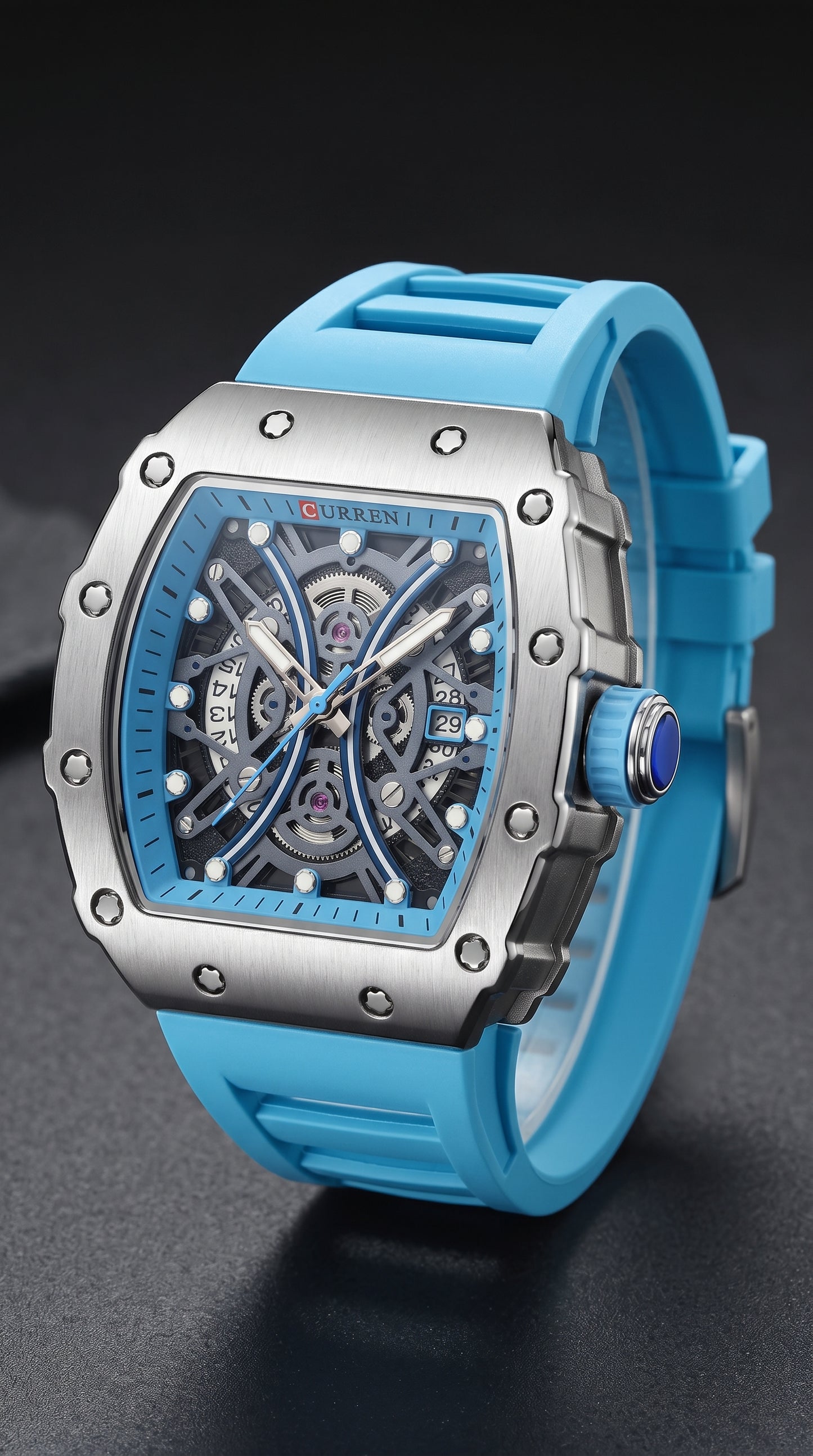 CURREN 8438 Men's Sport Watch – Luminous Dial, Quartz Movement & 3ATM Water Resistance